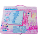 Kit Escolar Menina Mano Thor Maleta Pintura 150 Peças Mundo Dos Unicórnios Para Colorir Canetinhas Hidrográficas Jumbo Lápis Cor Giz Cera Tinta Aquarela Cola Apontador Tesoura Régua Clips Pincel