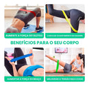 Kit 5 Faixas Elástica Mini Band 5 Níveis Para Treino Em Casa Comica