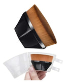 Kit 1 Pincel Maquiagem Hexagonal + Estojo Transparente Make