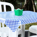 Kit Festa Toalhas Para Mesa Quadriculada De Toalha Xadrez Azul