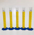 Kit 5 Proveta Graduada De Plástico 100ml Com Base - Nalgon