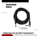 Cabo P10 ELETROLON Mono 90º Graus Violão Guitarra Baixo 5m Metros