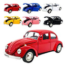 Carrinho De Ferro Fusca Clássico Miniatura Coleção Fricção Cor Vermelho
