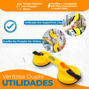 Kit 2 Ventosa Dupla Aguenta 80kg Cada Para Piso Liso, Porcelanato Pesado, Vidro, Chapa Metal - O Barateiro Ferramentas
