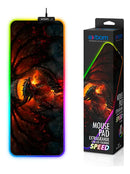 Mousepad Gamer Grande Com Led Rgb 11 Cores 80x30cm - Dragão