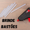 Pistola Cola Quente Grande Artesanato + Bastao Grosso 60w Preto