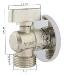 Registro Torneira Maquina Lavar Metal Tanque Filtro Multiuso Prateado