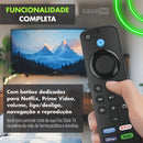 Controle Remoto Com Voz Compativel Amazon Fire Stick Tv 4k Lite Brinde Pilha Aaa Casenn Preto