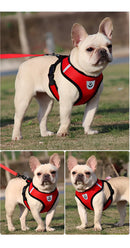 Coleira Peitoral Para Cachorro Pet Colete Refletivo + Guia Cor Vermelha Top Reflexível Tamanho da coleira M