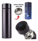 Garrafa Térmica De Aguá Café Inox Com Termômetro Digital Sm Cor Rosa