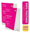 Refil Compatível Caderno Inteligente Grande 200x275mm 200fls