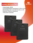 Memory Card 64 MB Para Playstation 2 PS2 Play 2 Slim E Fat Diversão Cartão De Memória 64 MB Compatível Ps2 Fat E Slim Plug And Play Gamer Rápido Gravar Jogos Alta Qualidade PS2 Newdragon Cor Preto