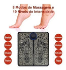 Massageador Tapete Ems Elétrico Perna Pés Pulso Almofada Cor Preto 110V/220V