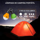 Kit 3 Lâmpadas Camping Led Pesca Barraca Lanterna Pilha Top Cor Sortida