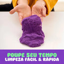 Areia Mágia De Modelar Brinquedo Massa + Moldes Castelo 300g