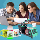 Mecolour Atualizar Prensa Térmica Canecas 11oz Sublimadora Transfer Cilíndrica Cor verde e preto