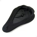 Capa Gel Banco Pedal Pulse Selim Assento Bike Almofada Forro Ajustável Regulável Anatômica Ciclismo Bicicleta Spinning Bmx Cor Preto