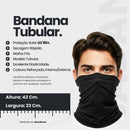 Touca Bandana Rosto E Pescoço Proteção Uv Corrida Ciclismo Cor Preto Tamanho Un