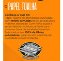 Papel Toalha Yuri Fit Folha Dupla 19,5cm Pacote 100 Folhas Máxima Absorção