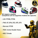 Botao Fixaçao Reparo Viseira Capacete Fw3 Gt Gtx Ls2 Ff358 Preto