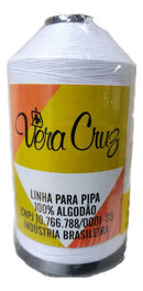 Linha De Pipa Vera Cruz 100% Algodão 3000 Jardas Fio 4 Forte Cor Branco CCL Toys