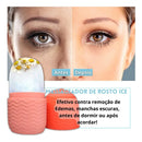 Massageador Para O Rosto Ice Em Silicone Cor Laranja