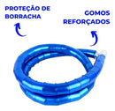Cadeado Trava Anti Furto Motos Bike Estepe 22mm X 1 Metro Cor Azul