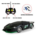 Carrinho Controle Remoto Preto C/ Farol Carro Menino Luz Led