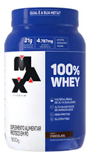 100% Whey Protein Concentrado 900g Max Titanium Sabor Chocolate