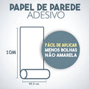 Plastico Adesivo Preto Fosco Papel Parede C/ 10 Mts
