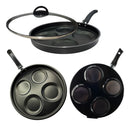 Frigideira 4 Em 1 Multiuso Antiaderente Ovos Hamburguer Cor Preto