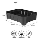 Escorredor De Louça Pratos Plástico Ou 44x30 Trium 12 Pratos Cor Cinza