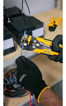 Alicate Decapador Vonder Fios Eletricista 0.2mm² 6.0mm² Cortador E Crimpador Profissional 8 Polegadas 203mm - Preto e Amarelo 32g