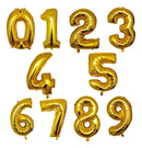 Balão Bexiga De Número Dourado Metalizado - 70 Cm  0