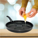 Frigideira 4 Em 1 Multiuso Antiaderente Ovos Hamburguer Cor Preto