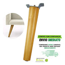 Pé Palito De Madeira Mel Para Sofás, Pufs, Kit 4  Pés - 30cm