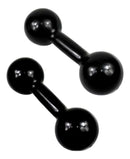 Kit Academia Halter 1kg+ Caneleira 1kg+ Theraband+ Elástico Cor Preto