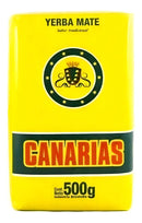 Yerbas Canarias 500g Tradicional: Yerba Mate Uruguaia de Sabor Intenso e Amargo. Pura Folha para Mate Forte e Duradouro.