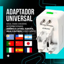 Kit 2 Adaptador Tomada Universal Para Viagens Internacional Funciona Em +150 Países Argentina Chile Peru Europa Estados Unidos China Japão Austrália Buenos Aires Gudeltec