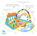 Wakaii Tapete Musical Infantil Azul glaciar Piano Champiñón