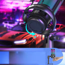 Microfone Condensador Rgb Led Alta Sensibilidade Usb Gamer Cor Preto Tomate MT1060R