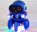 Feng Yuan Robo De Aranha Brinquedo Dança Canta Show De Luzes Cor Azul