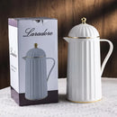 Garrafa Térmica De Café Laradore Roma - Branca E Dourada 1l Branca