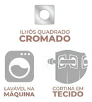 Cortina Blackout com voil para quarto e sala tamanho 4,00 x 2,70 na cor Branco Gelo