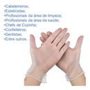 Luvas descartáveis Talge Vinil sem pó cor transparente tamanho P x 100 unidades