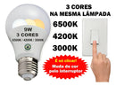 Lâmpada Led Inteligente Tecnologia Digital 3 Cores cor da luz Branca/Amarela/Neutra Bivolt 127V/220V