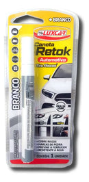 Caneta Retok Tira Riscos Branca Repara Pintura De Carros