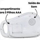 Piano Infantil Teclado Musical Para Criança Som Animais Bebê Cor Branco