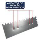 Desempenadeira Aço Dentada 3x1 (36cm) Dentes De 12mm E 10