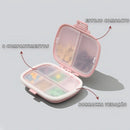 Porta Medicamento Portátil Cápsulas Viagem Compartimento Cor Rosa